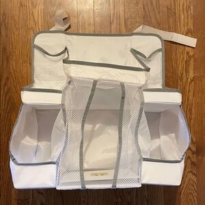 White and Gray Hanging Nursery (diaper) Organizer